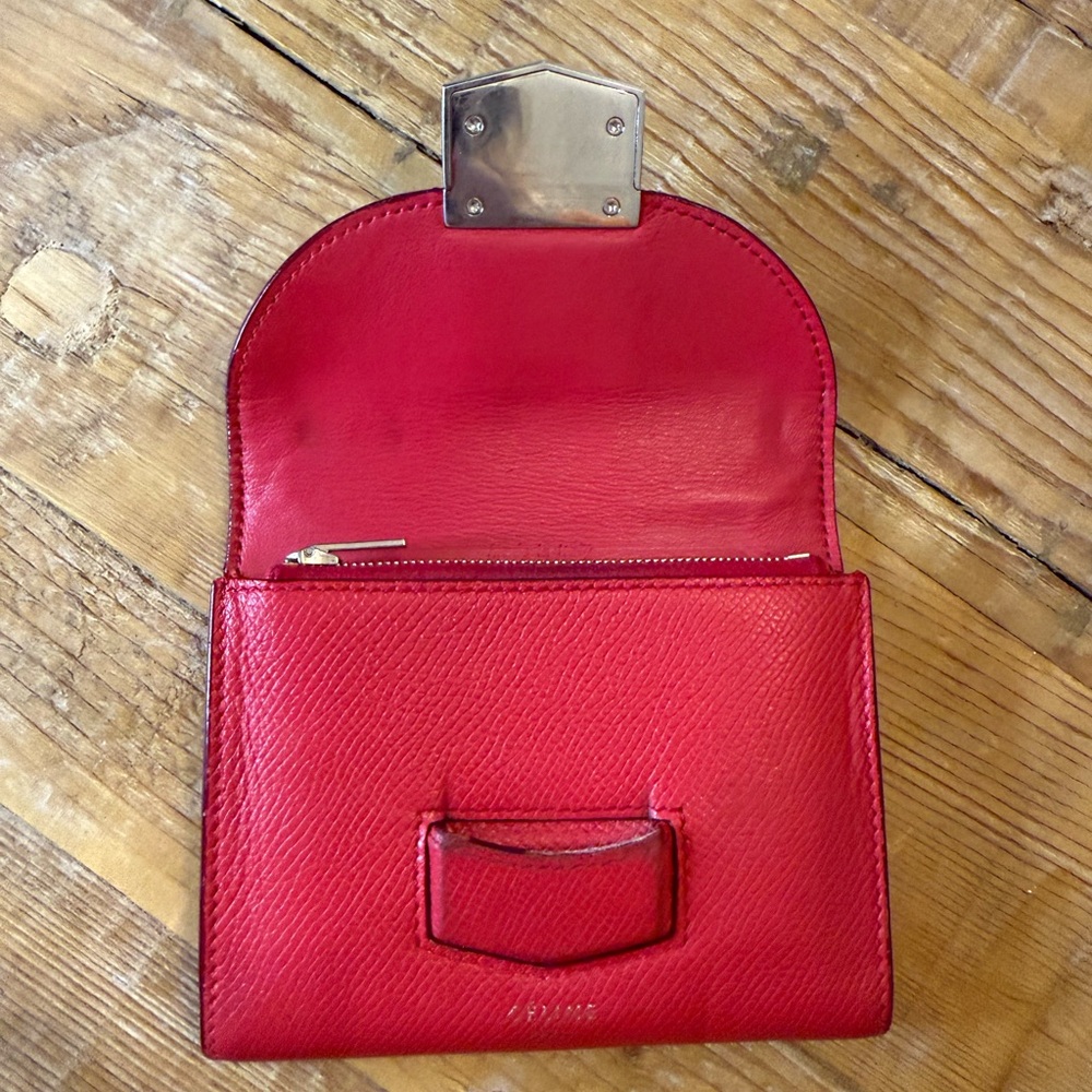 Celine Red Leather Women's Wallet - Picture 5 of 9